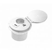 Розетка круглая врезная CHARGER PLUS AE-BPW1SACP-10 (Schuko), 2xUSB A+C, обмен USB-A, HDMI, RJ45, белый, с проводом 1,5 м — купить оптом и в розницу в интернет магазине GTV-Meridian.